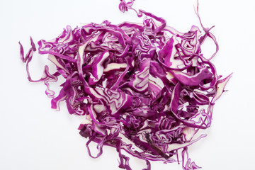 Red  Cabbage  on White Background