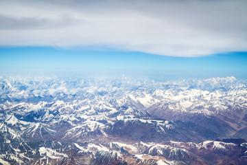 Berge des Himalaya, Luftaufnahme