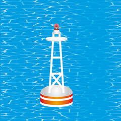 Nautical Buoy. Floating buoy on the Water