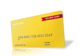 Credit card golden