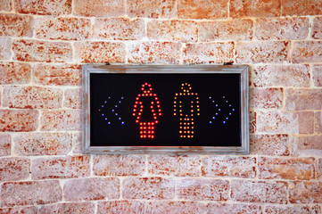 led dot light toilet sign
