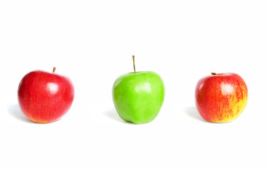 apples on white background