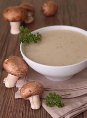 bowl of mushroom soup