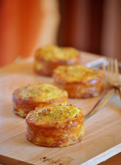 Zucchini muffins with cheese