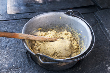 Tradizionale polenta della Valtellina