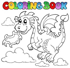 Livre de coloriage dragon thème image 3