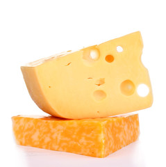 Cheese isolated on white