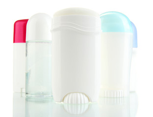 deodorant on grey background