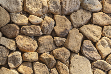Wall made from rocks