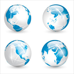 Globe Technical Vector Illustration