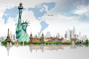 Travel concept, Liberty Enlightening the World