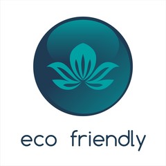 Blue water lily , Eco friendly business logo design