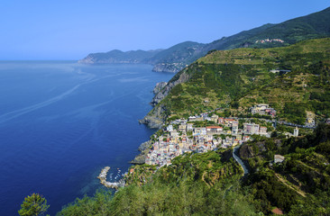 View over Riomaggiore and Riviera Ligure