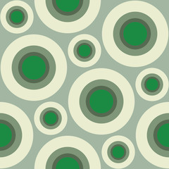 Green and yellow circles abstract vector seamless backgrouond