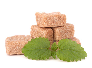Lump brown cane sugar cubes