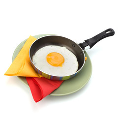 Fried egg on pan