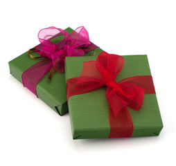 festive gift box stack