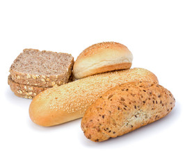 Bread loafs and buns variety