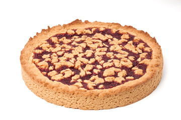 Raspberry jam tart, italian homemade crostata