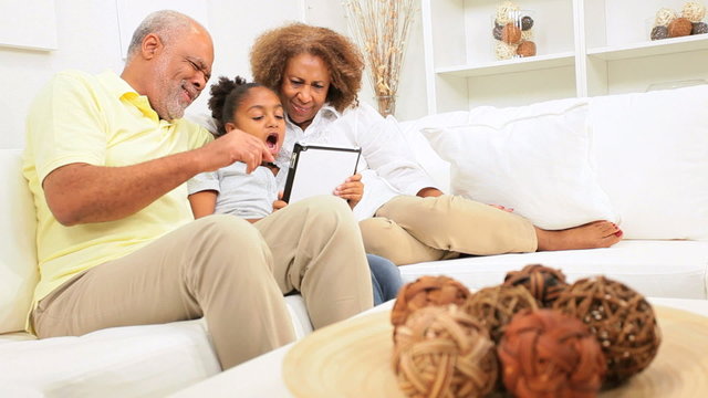 African American Grandparents Grandchild Wireless Tablet Apps
