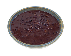 Bowl of black bean soup