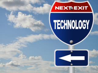 Technology road sign