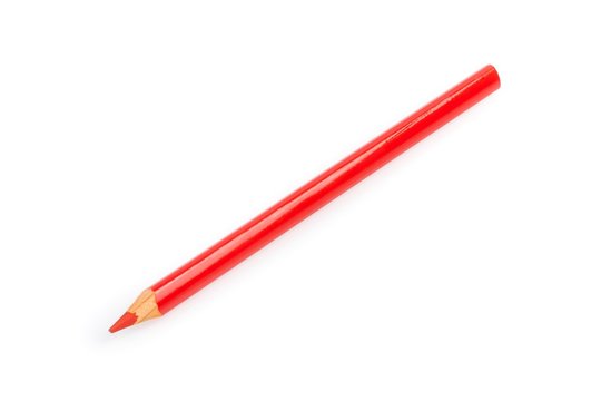 red pencil isolated