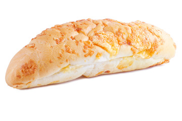 Cheese bread isolated on white