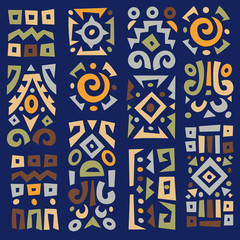 Ethnic African geometrically typical pattern