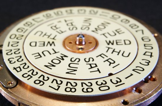 Datario orologio meccanico