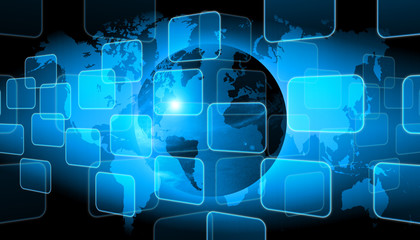 abstract world technology background