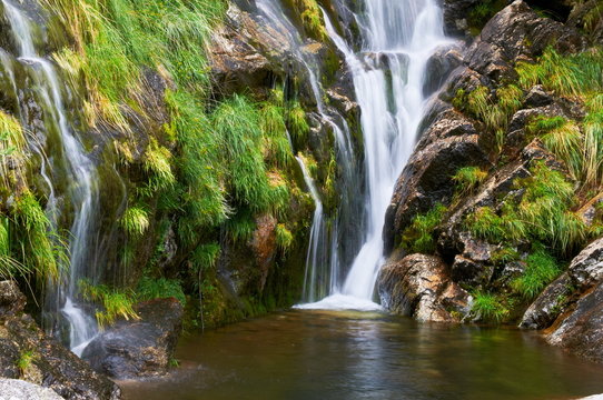 Cadarnoxo Waterfall, Boiro, Pontevedra, spain