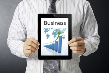  graph on tablet  and show tablet