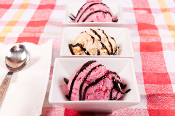 Ice cram and spoon