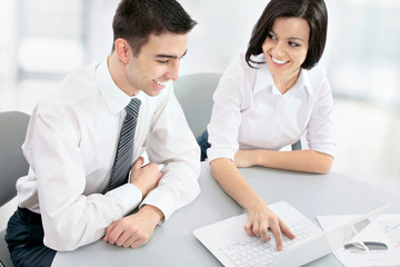 Fototapeta premium Business team working on their business project