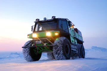 Printed roller blinds Arctic circle Arctic terrain vehicle