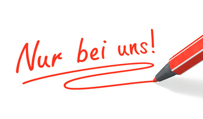 Stift- & Schriftserie: Nur bei uns! rot