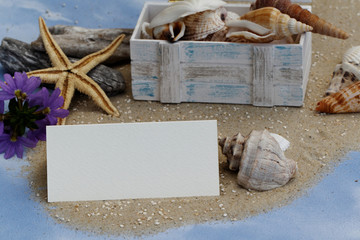 Textfeld mit maritimer Dekoration