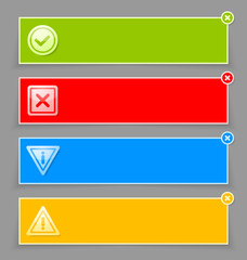 Fototapeta premium Notification banners