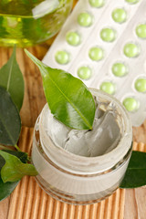 bottle of organic cream