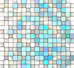 3d mosaic backdrop in shade of near white and blue