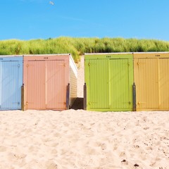 Strandh&auml;uschen in Pastellfarben