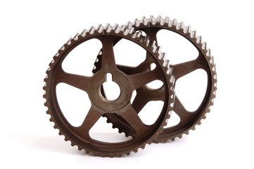 Old sports pulleys for a camshaft
