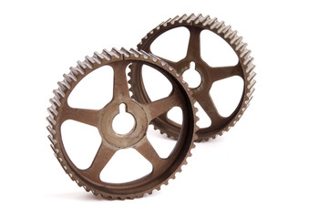 Old sports pulleys for a camshaft