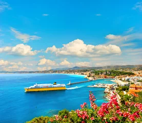 Abwaschbare Fototapete Nice Blick auf das mediterrane Resort Nizza, Französische Riviera