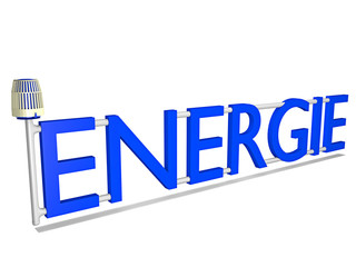 Energie "Heizkörper" - sparsamer Umgang mit Energie, Umweltschutz & Nachhaltigkeit- 3D Illustration