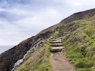 stone stairs on the coast, Ireland