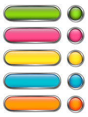 Vector set of blank web buttons