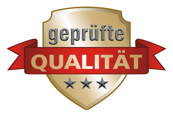 Schild geprüfte Qualität