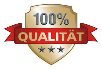 Schild 100% Qualität